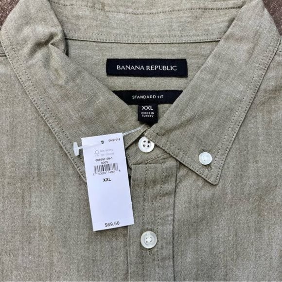 Banana Republic Standard Fit Button Up Shirt Chambray - Picture 3 of 5